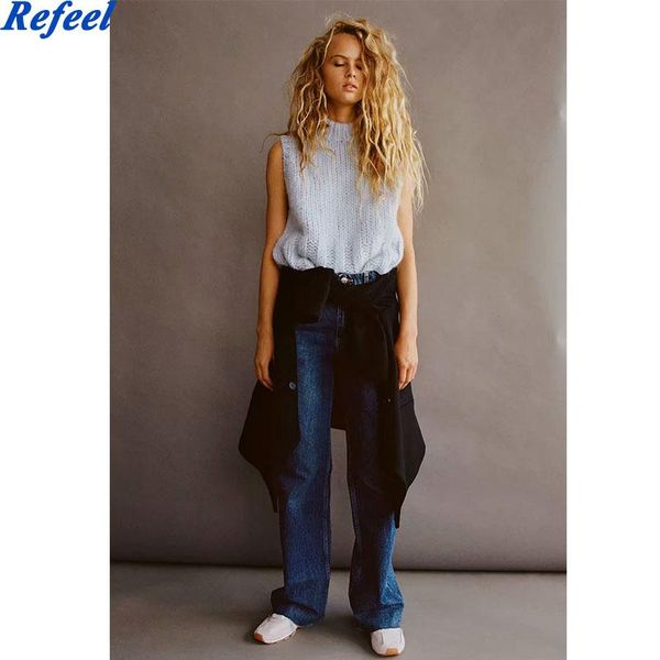 sweaters vest solid sleeveless sweater pullover casual jumpers female o neck knitwear blue knit autumn 2021 women's knitted, White;black
sweaters vest solid sleeveless sweater pullover casual jumpers female o neck knitwear blue knit autumn 2021 women's knitted, White;black