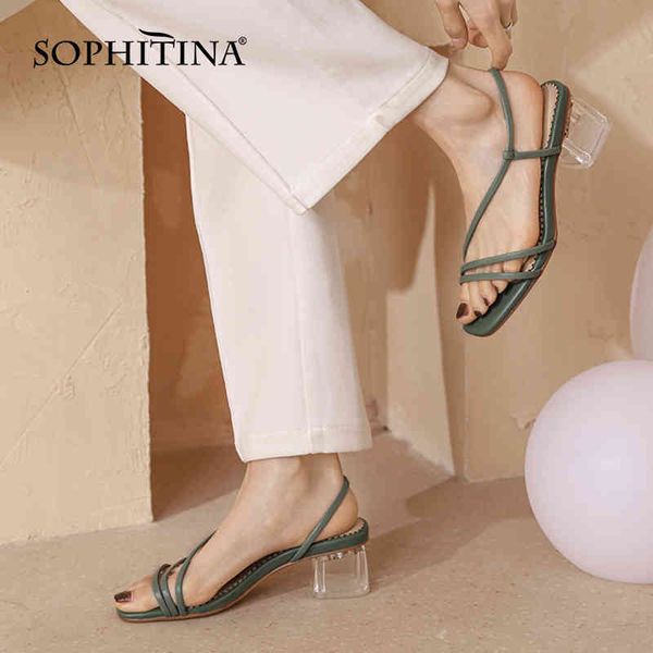 sophitina women's sandals summer transparent crystal heels comfortable shoes thin straps low heels wild female shoes ao664 210513, Black
sophitina women's sandals summer transparent crystal heels comfortable shoes thin straps low heels wild female shoes ao664 210513, Black