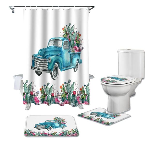 tropical plants cactus truck shower curtain set carpet cover toilet bath mat waterproof bathroom curtains
tropical plants cactus truck shower curtain set carpet cover toilet bath mat waterproof bathroom curtains