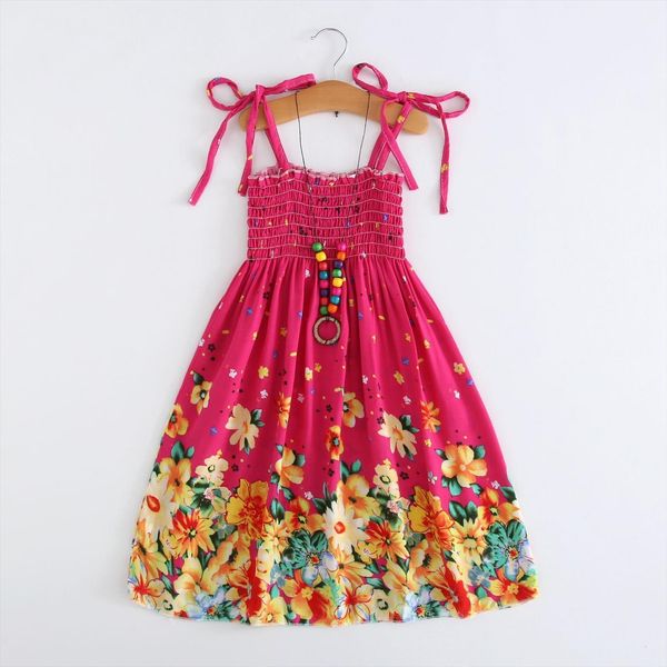 summer girls floral sling ruffles girl dress bohemian beach princess for clothing 2 6 8 12 years with necklace, Red;yellow
summer girls floral sling ruffles girl dress bohemian beach princess for clothing 2 6 8 12 years with necklace, Red;yellow