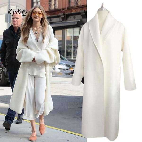 women's wool & blends loose fit white brief temperament woolen coat long sleeve women fashion mid-length cashmere windbreaker 2021 autu, Black
women's wool & blends loose fit white brief temperament woolen coat long sleeve women fashion mid-length cashmere windbreaker 2021 autu, Black