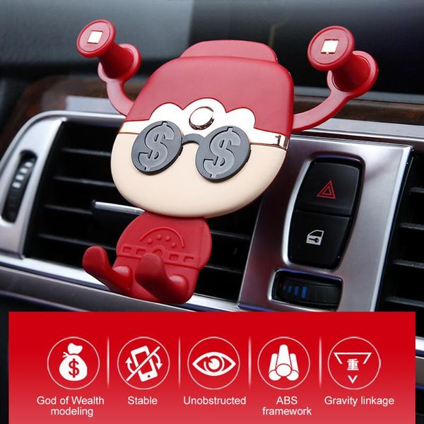 2pcs adjustable clip mount gravity universal smartphone stable air vent god of wealth abs stand navigation car phone holder cell mounts & ho
2pcs adjustable clip mount gravity universal smartphone stable air vent god of wealth abs stand navigation car phone holder cell mounts & ho