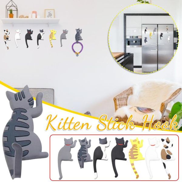 hooks & rails cute cartoon cat sticky hook magnetic fridge magnet non-marking creative refrigerator wall sticker decoration 
hooks & rails cute cartoon cat sticky hook magnetic fridge magnet non-marking creative refrigerator wall sticker decoration