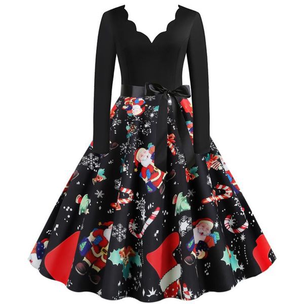 casual dresses women long sleeve winter dress christmas santa claus print vintage party robe femme elegant swing plus size, Black;gray
casual dresses women long sleeve winter dress christmas santa claus print vintage party robe femme elegant swing plus size, Black;gray