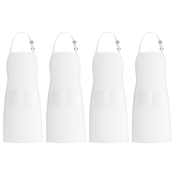 4 pack bib aprons with 2 pockets adjustable kitchen cooking chef apron for women & men white drop ship
4 pack bib aprons with 2 pockets adjustable kitchen cooking chef apron for women & men white drop ship