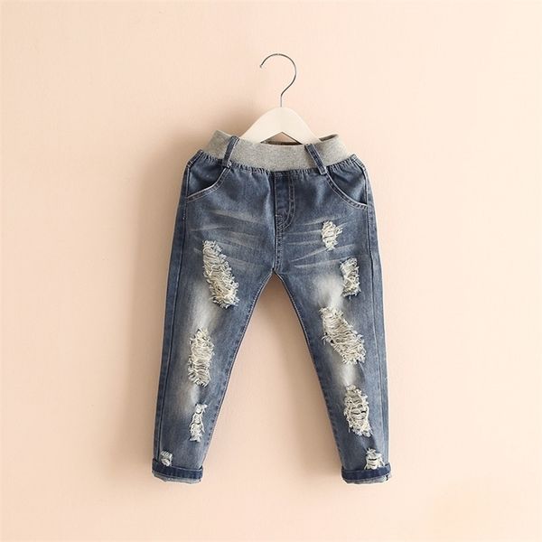 spring autumn 2-6 8 10 years children birthday gift elastic long trousers washed hole denim jeans for baby kids girls 210701, Blue
spring autumn 2-6 8 10 years children birthday gift elastic long trousers washed hole denim jeans for baby kids girls 210701, Blue
