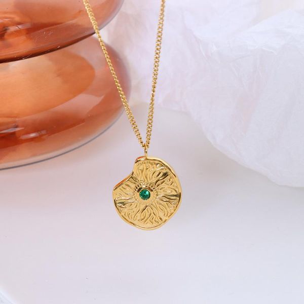 chains 2021 trendy jewelry double sided disk pendant necklace 316l stainless steel zirconia for women girl wholesale, Silver
chains 2021 trendy jewelry double sided disk pendant necklace 316l stainless steel zirconia for women girl wholesale, Silver