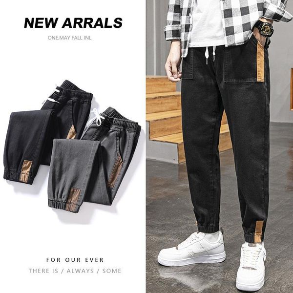 men's jeans men jean pants autumn winter japanese korean fashion trousers loose feet trendy brand color matching, Blue
men's jeans men jean pants autumn winter japanese korean fashion trousers loose feet trendy brand color matching, Blue