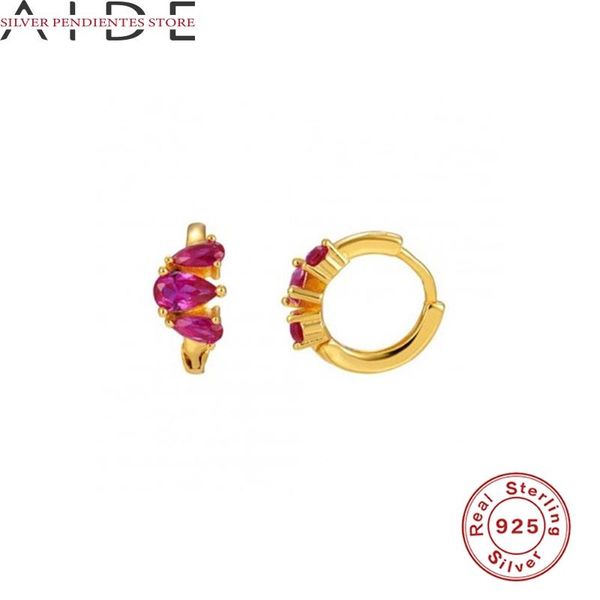 hoop & huggie aide europe and america geometric zircon round earrings 925 sterling silver for women jewelry kolczyki damskie, Golden;silver 
hoop & huggie aide europe and america geometric zircon round earrings 925 sterling silver for women jewelry kolczyki damskie, Golden;silver