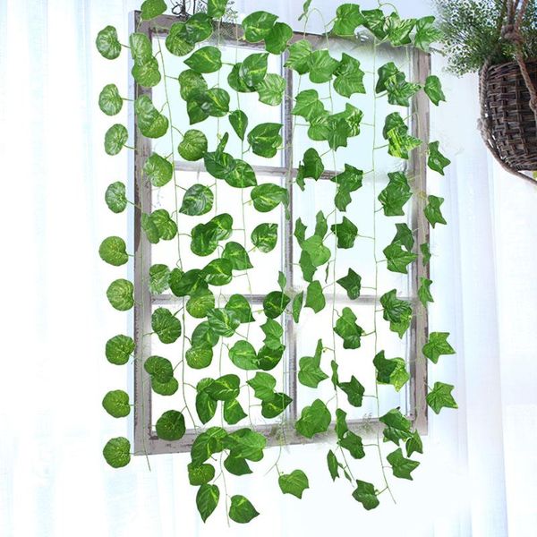 2.3m green leaf artificial ivy vine hanging garland plants simulation rattan leaves fake plant home garden party decoration decorative flowe
2.3m green leaf artificial ivy vine hanging garland plants simulation rattan leaves fake plant home garden party decoration decorative flowe