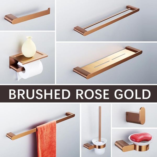 bath accessory set brushed rose gold bathroom accessories 304 stainless steel hardware towel bar toilet paper holder brush az5155
bath accessory set brushed rose gold bathroom accessories 304 stainless steel hardware towel bar toilet paper holder brush az5155