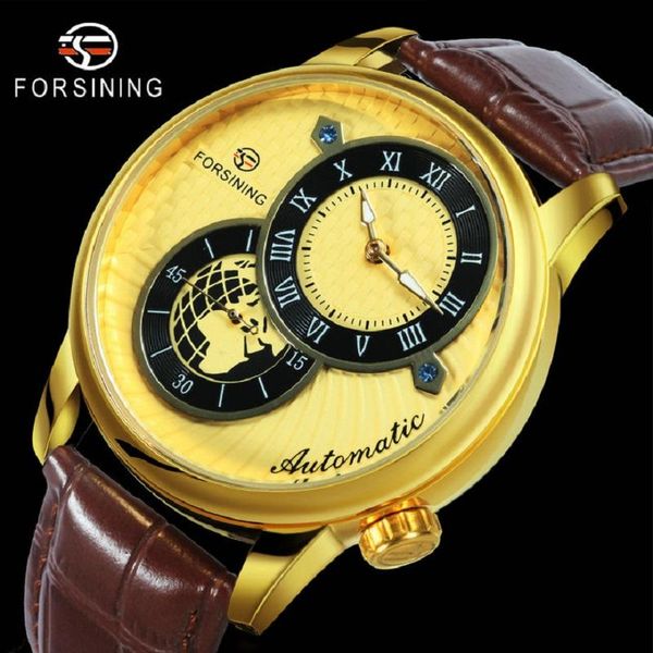 wristwatches forsining royal unique auto mechanical watch men gold second dail watches classic brown leather strap clock top, Slivery;brown
wristwatches forsining royal unique auto mechanical watch men gold second dail watches classic brown leather strap clock top, Slivery;brown