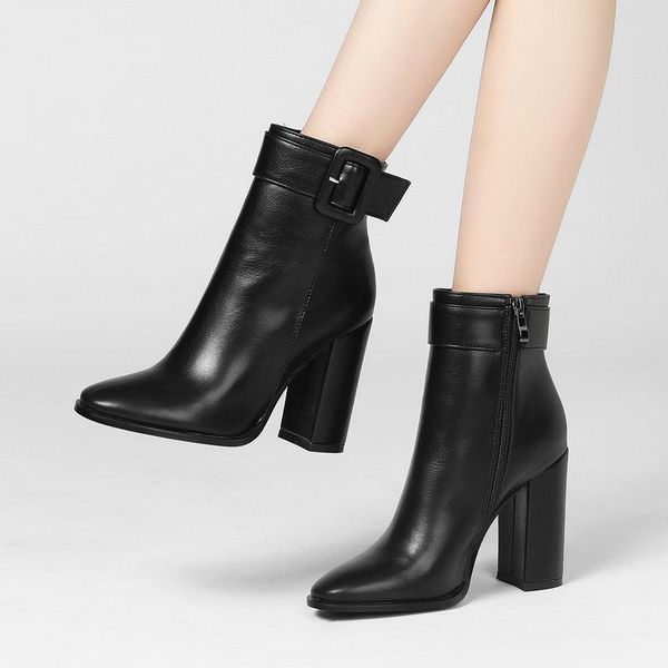 boots 2021 autumn winter women ankle fashion zipper square high heel short ladies pointed toe buckle shoes brown, Black
boots 2021 autumn winter women ankle fashion zipper square high heel short ladies pointed toe buckle shoes brown, Black