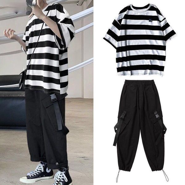 men's tracksuits suit striped ankle trousers plus size 3xl summer korean hip-hop chic casual fashion loose style youth, Gray
men's tracksuits suit striped ankle trousers plus size 3xl summer korean hip-hop chic casual fashion loose style youth, Gray