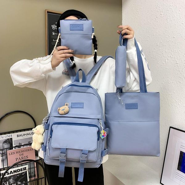 school bags 4 pcs set backpack casual bag for teenage girls women kawaii shoulder student kids mochilas
school bags 4 pcs set backpack casual bag for teenage girls women kawaii shoulder student kids mochilas