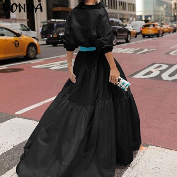 shirt dress 2021 vonda women lantern sleeve solid color party dresses plus size bohemian party vestidos femme beach sundress, Black;gray
shirt dress 2021 vonda women lantern sleeve solid color party dresses plus size bohemian party vestidos femme beach sundress, Black;gray