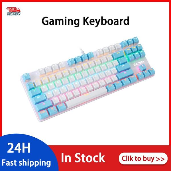 87-key gaming keyboard two-color rgb backlit mechanical usb wired keyboards teclado gamer blanco mecánico
87-key gaming keyboard two-color rgb backlit mechanical usb wired keyboards teclado gamer blanco mecánico