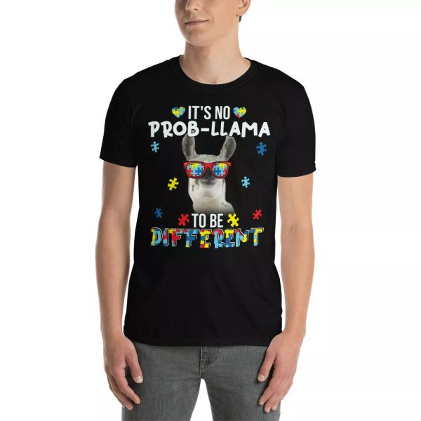 it's no prob-llama to be different funny autism awareness llama lover t-shirt, White;black
it's no prob-llama to be different funny autism awareness llama lover t-shirt, White;black