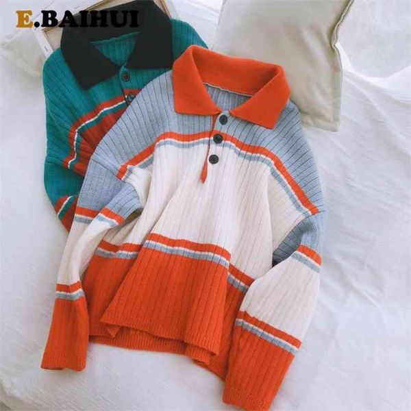 ebaihui stripped women sweater spring autumn casual loose sueter mujer knitted sweet fashion pullover l1327 210522, White;black
ebaihui stripped women sweater spring autumn casual loose sueter mujer knitted sweet fashion pullover l1327 210522, White;black