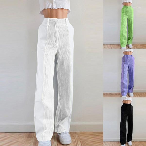 women's jeans corduroy pants for women elastic waist solid color trouser loose candy contrast casual straight pockets, Blue
women's jeans corduroy pants for women elastic waist solid color trouser loose candy contrast casual straight pockets, Blue