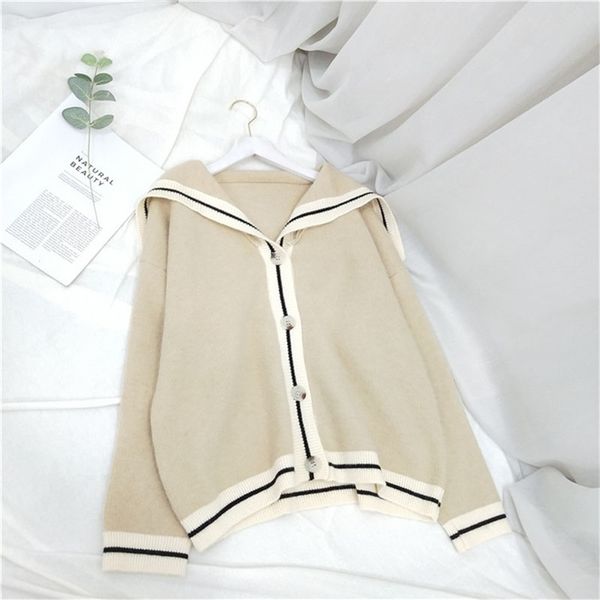 autumn winter women's cardigan striped long-sleeved sweater korean style casual loose knitted s gx291 210507, White;black
autumn winter women's cardigan striped long-sleeved sweater korean style casual loose knitted s gx291 210507, White;black