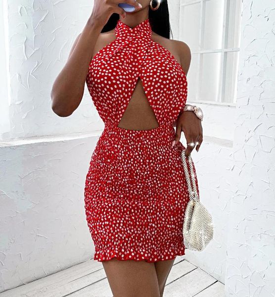 casual dresses women close-fitting backless dress floral printed pattern halter neck hollow out short for summer, Black;gray
casual dresses women close-fitting backless dress floral printed pattern halter neck hollow out short for summer, Black;gray