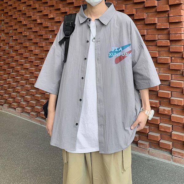 men's casual shirts plus size 5xl- 100% cotton summer loose men clothing 2021 simple fashion letter print oversized chemise homme, White;black
men's casual shirts plus size 5xl- 100% cotton summer loose men clothing 2021 simple fashion letter print oversized chemise homme, White;black