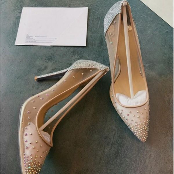 dress shoes mesh womens pumps genuine leather ladies slip on transparent pointed toe thin high heels wedding, Black
dress shoes mesh womens pumps genuine leather ladies slip on transparent pointed toe thin high heels wedding, Black