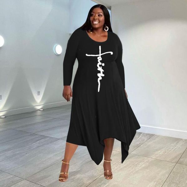 plus size dresses 2xl-5xl 2021 fashion fall solid color long sleeve printing irregular casual dress wholesale drop, Black
plus size dresses 2xl-5xl 2021 fashion fall solid color long sleeve printing irregular casual dress wholesale drop, Black