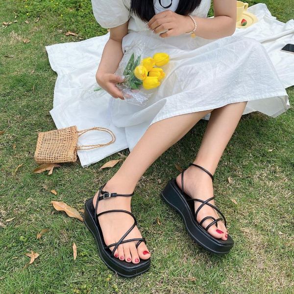 sandals nice comfortable summer non slip buckle cool casual flats beach all-match soft female sandal, Black
sandals nice comfortable summer non slip buckle cool casual flats beach all-match soft female sandal, Black
