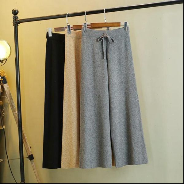 women capri stylish fall winter knit sweater pants drawstring casual loose long straight trousers high waist plaid pant, Black;white
women capri stylish fall winter knit sweater pants drawstring casual loose long straight trousers high waist plaid pant, Black;white