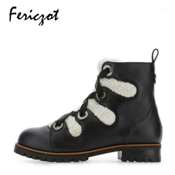 boots fericzot genuine leather round toe lamb ankle boot fashion style casual women shoes comfortable platform1, Black
boots fericzot genuine leather round toe lamb ankle boot fashion style casual women shoes comfortable platform1, Black