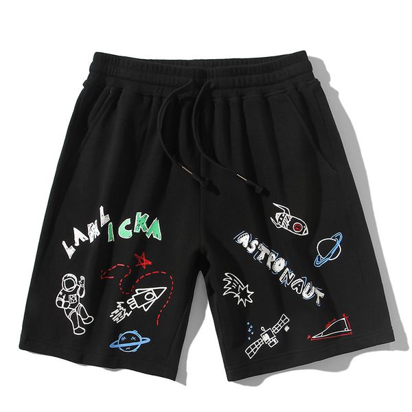 men's shorts 2021 fashion cotton elastic belt summer men's printed large casual sweatpants capris, White;black
men's shorts 2021 fashion cotton elastic belt summer men's printed large casual sweatpants capris, White;black