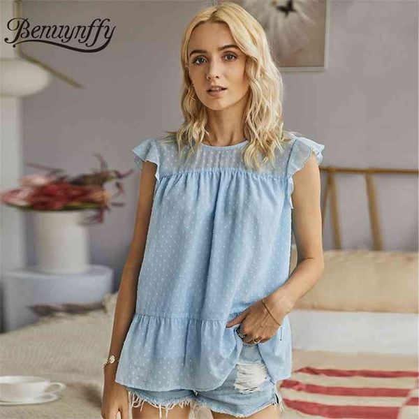 solid ruffle casual summer blouse women elegant o-neck sleeveless button loose womens and blouses 210510, White
solid ruffle casual summer blouse women elegant o-neck sleeveless button loose womens and blouses 210510, White