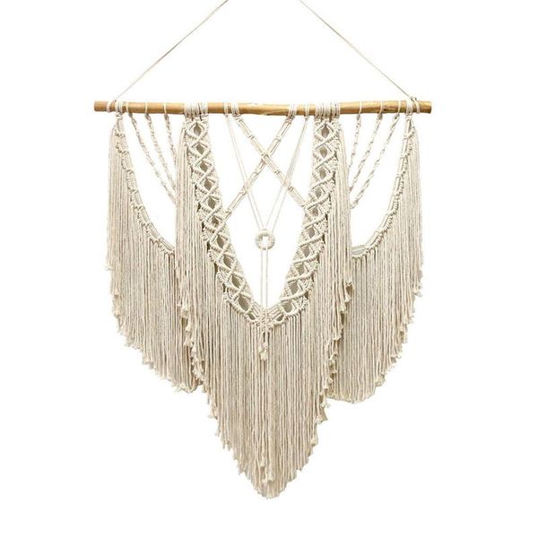 tapestries macrame boho wall hanging decor, hand-woven tassel home bedroom backdrop art decoration (wood stick not included)
tapestries macrame boho wall hanging decor, hand-woven tassel home bedroom backdrop art decoration (wood stick not included)
