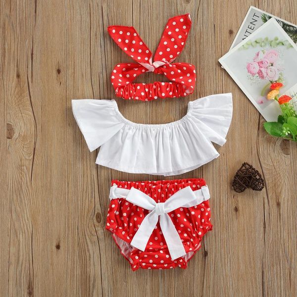 clothing sets 3pcs born baby girl clothes solid color flare sleeves crop + polka dot shorts hairband summer outfit for 0-24 months, White
clothing sets 3pcs born baby girl clothes solid color flare sleeves crop + polka dot shorts hairband summer outfit for 0-24 months, White
