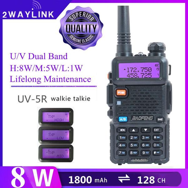 baofeng uv-5r 5w/8w walkie talkie vhf uhf transceiver 10km radio fm uv5r portable for hunting
baofeng uv-5r 5w/8w walkie talkie vhf uhf transceiver 10km radio fm uv5r portable for hunting
