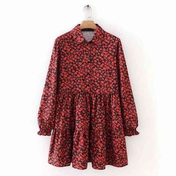 new women vintage pleats red flower print mini dress female long sleeve casual vestidos chic sweet ruffles chic dresses ds3045 201025, Black;gray
new women vintage pleats red flower print mini dress female long sleeve casual vestidos chic sweet ruffles chic dresses ds3045 201025, Black;gray