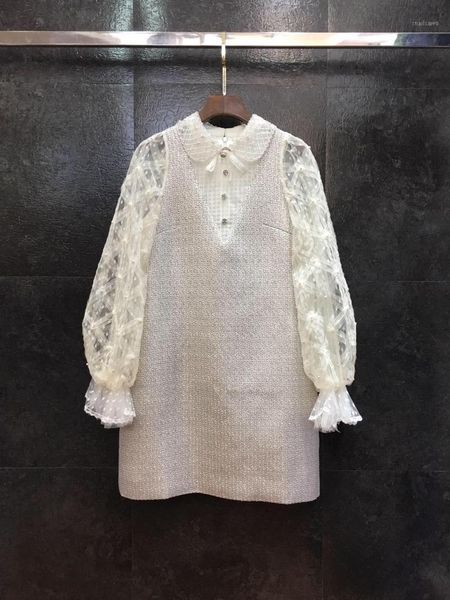 casual dresses 2021 early spring model elegant simple long lace sleeve patchwork women white a-line dress worldwide, Black;gray
casual dresses 2021 early spring model elegant simple long lace sleeve patchwork women white a-line dress worldwide, Black;gray
