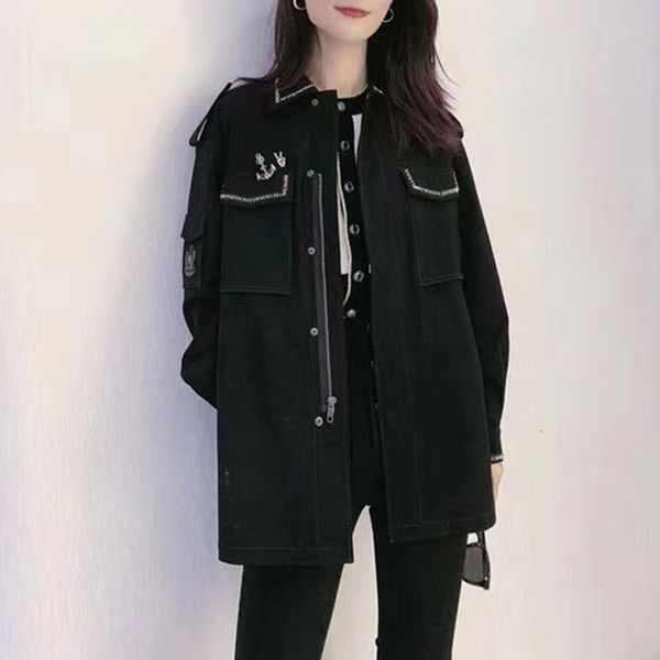 luxury women's short coat2021 large pocket lapel nail bead small fragrance black coat of amashi xinte flagship store, Black;brown
luxury women's short coat2021 large pocket lapel nail bead small fragrance black coat of amashi xinte flagship store, Black;brown
