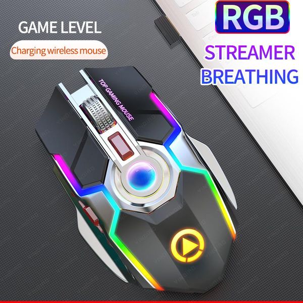 mice a5 wireless rechargeable silent mouse e-sports gaming 1600dpi, three-speed adjustable electroplating black/gray
mice a5 wireless rechargeable silent mouse e-sports gaming 1600dpi, three-speed adjustable electroplating black/gray