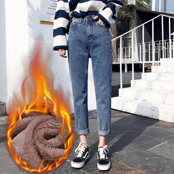 women's jeans vintage boyfriends harem winter trousers fleece warm mujer cotton women 2021 loose high waist velvet, Blue
women's jeans vintage boyfriends harem winter trousers fleece warm mujer cotton women 2021 loose high waist velvet, Blue