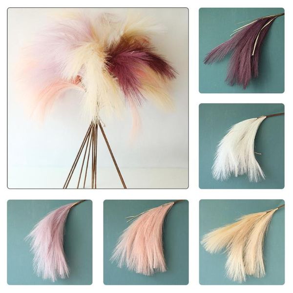 decorative flowers & wreaths phragmites natural dried small pampas grass artificial plants wedding party flower bunch for home decor fake