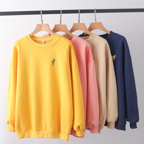 women's hoodies & sweatshirts autumn women solid sweatshirt long sleeve fruit embroidery winter clothes harajuku casual femme moletom, Black
women's hoodies & sweatshirts autumn women solid sweatshirt long sleeve fruit embroidery winter clothes harajuku casual femme moletom, Black