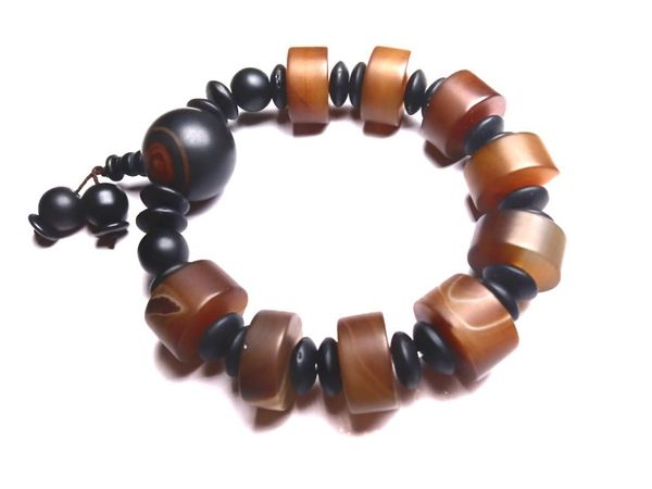 other bracelets koraba natural handmade vintage old agate brown beads bracelet luxury jewelry for women mens, Golden;silver
other bracelets koraba natural handmade vintage old agate brown beads bracelet luxury jewelry for women mens, Golden;silver