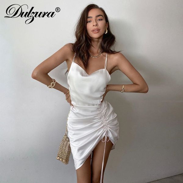 satin dstring ruched women mini dress strap bodycon backless cross elegant party 2021 summer streetwear club, Black;white
satin dstring ruched women mini dress strap bodycon backless cross elegant party 2021 summer streetwear club, Black;white