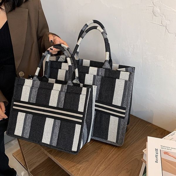 tote women's new canvas hand 2021 fashion large capacity stripe leisure shoulder bag
tote women's new canvas hand 2021 fashion large capacity stripe leisure shoulder bag