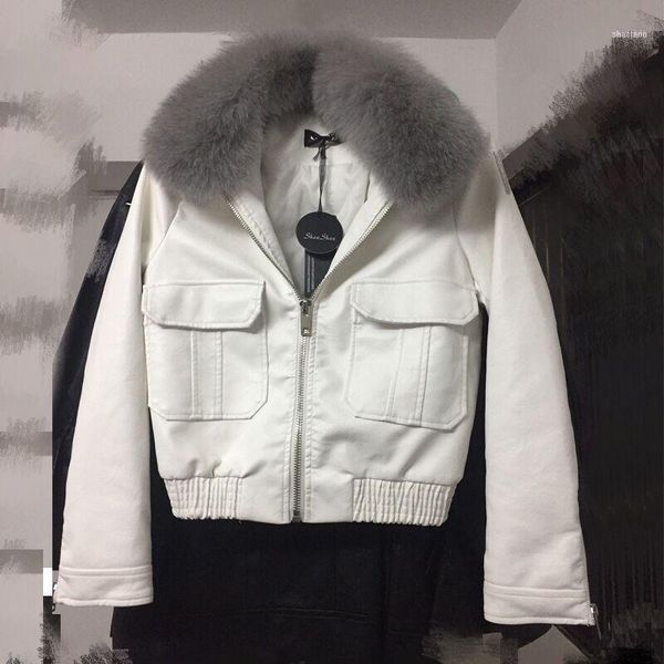 women winter warm faux leather jackets with really fur collar lady white black motorcycle & biker outerwear coats1
women winter warm faux leather jackets with really fur collar lady white black motorcycle & biker outerwear coats1