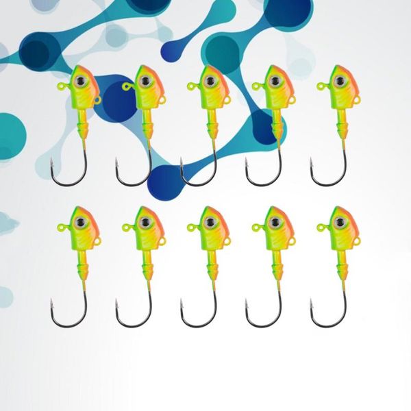 fishing hooks 10pcs simulation fish hook head compound lead with bait pointed mouth (green 10g)
fishing hooks 10pcs simulation fish hook head compound lead with bait pointed mouth (green 10g)