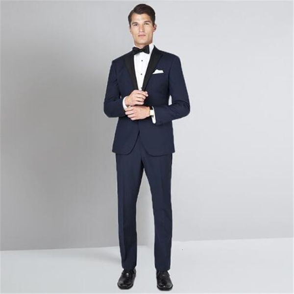 men's suits & blazers navy blue with black lapel men suit for the wedding of groom smoking men's est personalized project blazer p, White;black
men's suits & blazers navy blue with black lapel men suit for the wedding of groom smoking men's est personalized project blazer p, White;black